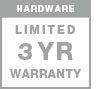 limited 3 year hardware warranty
