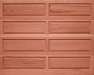 solid long wood garage door design
