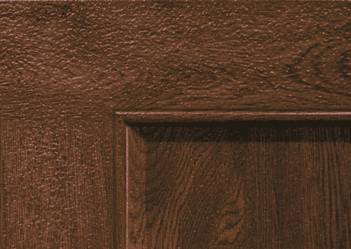 bridgeport ultra-grain oak wood walnut finish garage door option