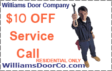 $10 off a residential garage door service call