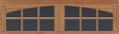 reserve wood limited edition arch 3 windowed garage door top section design